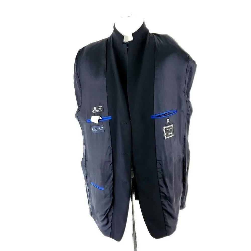 Ralph Lauren Wool‎ 3 Button Blazer 46L Blue Solid